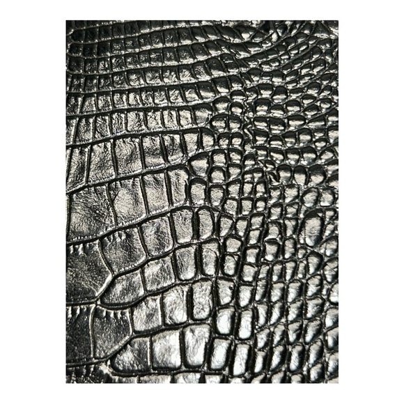 Kristine Black and Tan Clutch with Gold Accents - Picture 3 of 8